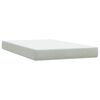vidaXL Boxspringbett mit Matratze Hellgrau 120x210 cm Samt