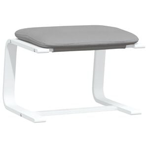 vidaXL Fu&szlig;hocker Hellgrau 51x41x40 cm Stoff