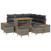 vidaXL Gartensofa-set mit Kissen 9 pcs Grau
