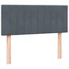 vidaXL Boxspringbett mit Matratze Dunkelgrau 120x210 cm Samt