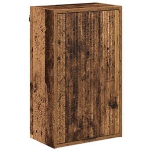 vidaXL Badezimmerschrank Wandmontiert Altholz 39 x 23,5 x 65 cm