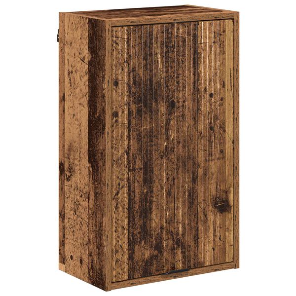 vidaXL Badezimmerschrank Wandmontiert Altholz 39 x 23,5 x 65 cm