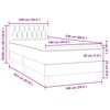 vidaXL Boxspringbett mit Matratze Rosa 100x220 cm Samt