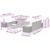 vidaXL Gartensofa-set 8 pcs Schwarz Poly-Rattan