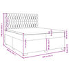 vidaXL Boxspringbett mit Matratze Dunkelbraun 200x200 cm Stoff