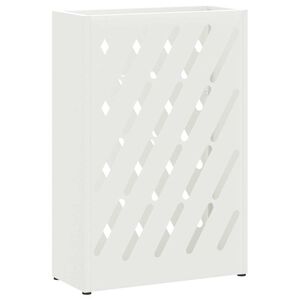 vidaXL Sonnenschirmhalter Wei&szlig; 28 x 12 x 41 cm Stahl