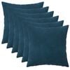 vidaXL Kissen mit Kissen HEERLEN 6 Stk. Blau Samt