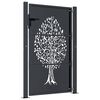 vidaXL Gartentor Anthrazit 100x125 cm Stahl Baum-Design