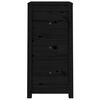 vidaXL Sideboards 2 Stk. Schwarz 40x35x80 cm Massivholz Kiefer