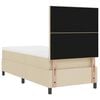 vidaXL Boxspringbett mit Matratze mit LED Creme 80 x 200 cm Stoff