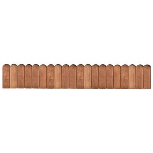vidaXL Beeteinfassung Braun 120 cm Impr&auml;gniertes Kiefernholz