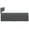 vidaXL Boxspringbett mit Matratze Dunkelgrau 160x200 cm Stoff