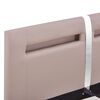 vidaXL Bettgestell mit LED Cappuccino-Braun Kunstleder 120x200 cm