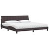 vidaXL Bett mit Matratze "Hanko" Dunkelbraun 200x200 cm Stoff