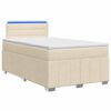 vidaXL Boxspringbett mit Matratze Creme 120 x 200 cm Stoff