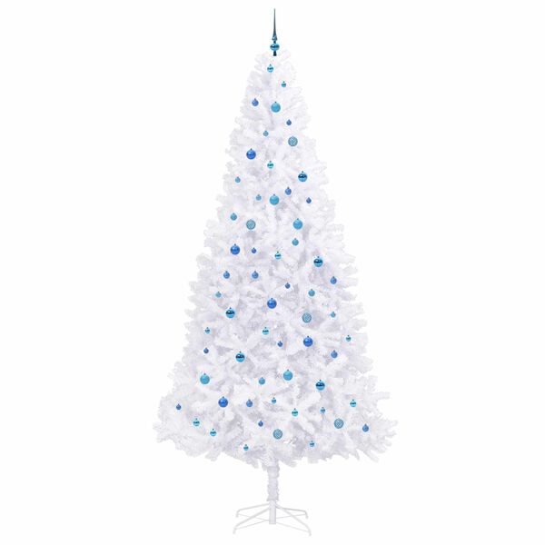 vidaXL K&uuml;nstlicher Weihnachtsbaum Wei&szlig; 300 cm PVC und Stahl