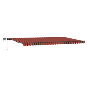 vidaXL Ausziehbare Markise Orange und Braun 600 x 300 cm