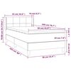 vidaXL Boxspringbett mit Matratze Taupe 90x200 cm Stoff