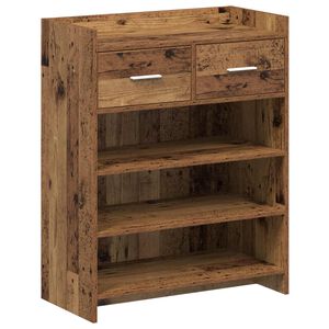 vidaXL Schuhschrank 73,5 x 36 x 92 cm Holzwerkstoff Altholz