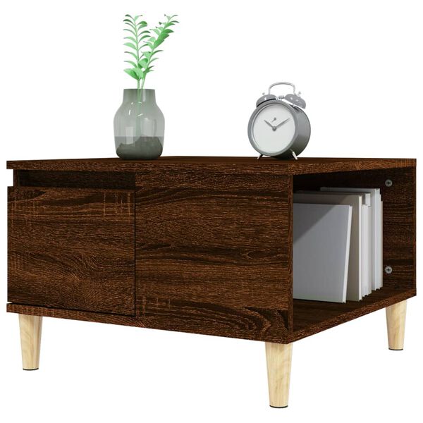 vidaXL Couchtisch Braun Eichen-Optik 55x55x36,5 cm Holzwerkstoff