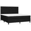 vidaXL Boxspringbett mit Matratze & LED Schwarz 160x200 cm Stoff