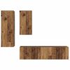 vidaXL TV-Schrankset Wandmontiert 4 pcs Altholz Holzwerkstoff