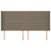 vidaXL Kopfteil mit Ohren Taupe 183x16x118/128 cm Stoff