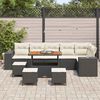 vidaXL Garten-Sofa-Set 10 pcs Schwarz Poly-Rattan