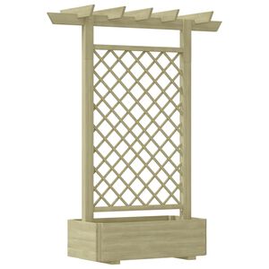 vidaXL Pergola mit Pflanzkasten 162x56x204 cm Holz