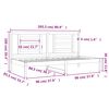 vidaXL Tagesbett ohne Matratze Wei&szlig; 80x200 cm Massivholz Kiefer