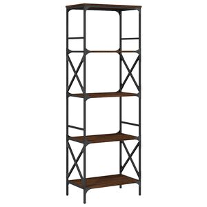 vidaXL B&uuml;cherregal 5 B&ouml;den Braun Eiche-Optik 59x35x171cm Holzwerkstoff