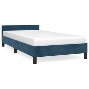 vidaXL Bettgestell ohne Matratze Dunkelblau 90x190 cm Samt
