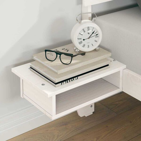 vidaXL Bettrahmen mit Kopfteil Wei&szlig; 120 x 200 cm Massives Kiefernholz