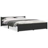 vidaXL Massivholzbett Schwarz 135x190 cm