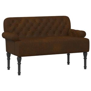 vidaXL Zweisitzer mit Knopfheftung Braun 120 x 65 x 78 cm