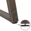 vidaXL Esstisch Beine V-Form 2 St&uuml;ck Naturstahl 50x(72-73,3) cm Stahl