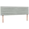 vidaXL Boxspringbett mit Matratze Hellgrau 160x220 cm Samt