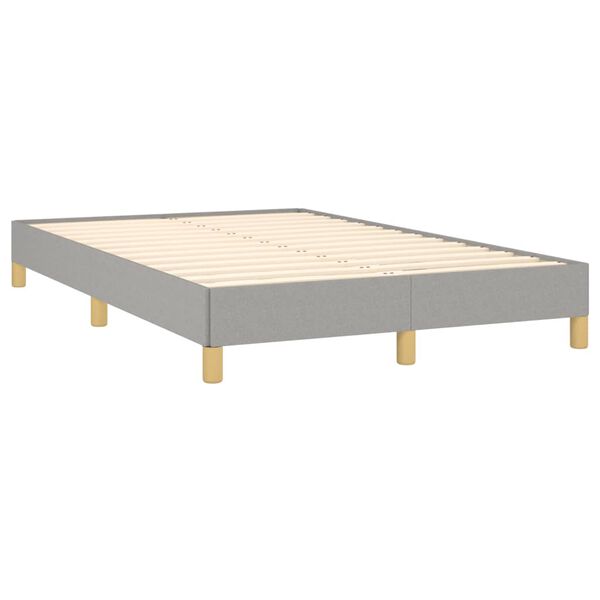vidaXL Boxspringbett mit Matratze Hellgrau 120x190 cm Stoff