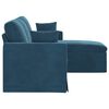 vidaXL Sofa Blau Gesamtabmessungen: 178 x 134 x 80 cm (B x T x H) Samt