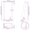 vidaXL Konsolentischbeine U-Form 2 Stk. Naturstahl 28x(72-73) cm Stahl