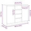 vidaXL Sideboard mit Schubladen Altholz-Optik 100,5x35x76 cm