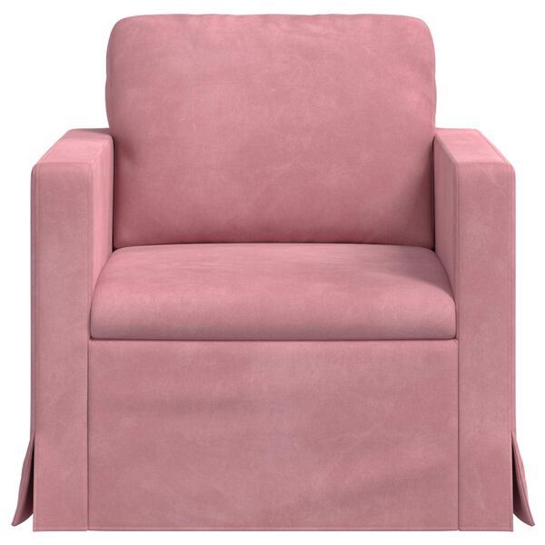 vidaXL Sofa Rosa Gesamtabmessungen: 78 x 78 x 80 cm (B x T x H) Samt