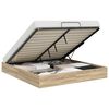 vidaXL Ottoman Bettgestell mit Speicher Sonoma-Eiche 203 x 180 x 25 cm