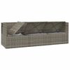 vidaXL 5-tlg. Garten-Lounge-Set mit Kissen Grau Poly Rattan