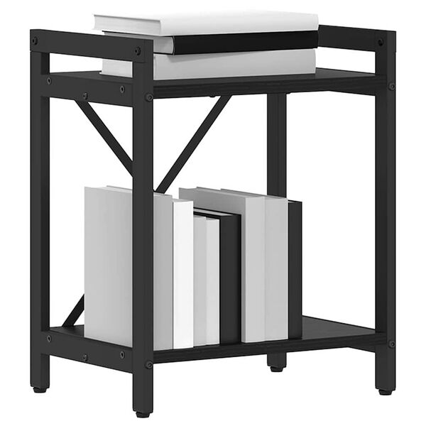 vidaXL B&uuml;cherregal Schwarz Eichen-Optik 40 x 30 x 50 cm Holzwerkstoff