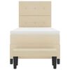 vidaXL Boxspringbett mit Kopfteil Creme 80 x 200 cm Stoff
