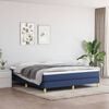 vidaXL Boxspringbett mit Matratze Blau 180x200 cm Stoff