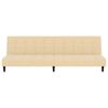 vidaXL Schlafsofa 2-Sitzer Creme Samt