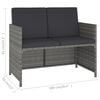 vidaXL 6-tlg. Garten-Essgruppe Poly Rattan Akazie Massivholz Grau