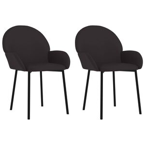 vidaXL Esszimmerst&uuml;hle 2 Stk. Schwarz Kunstleder